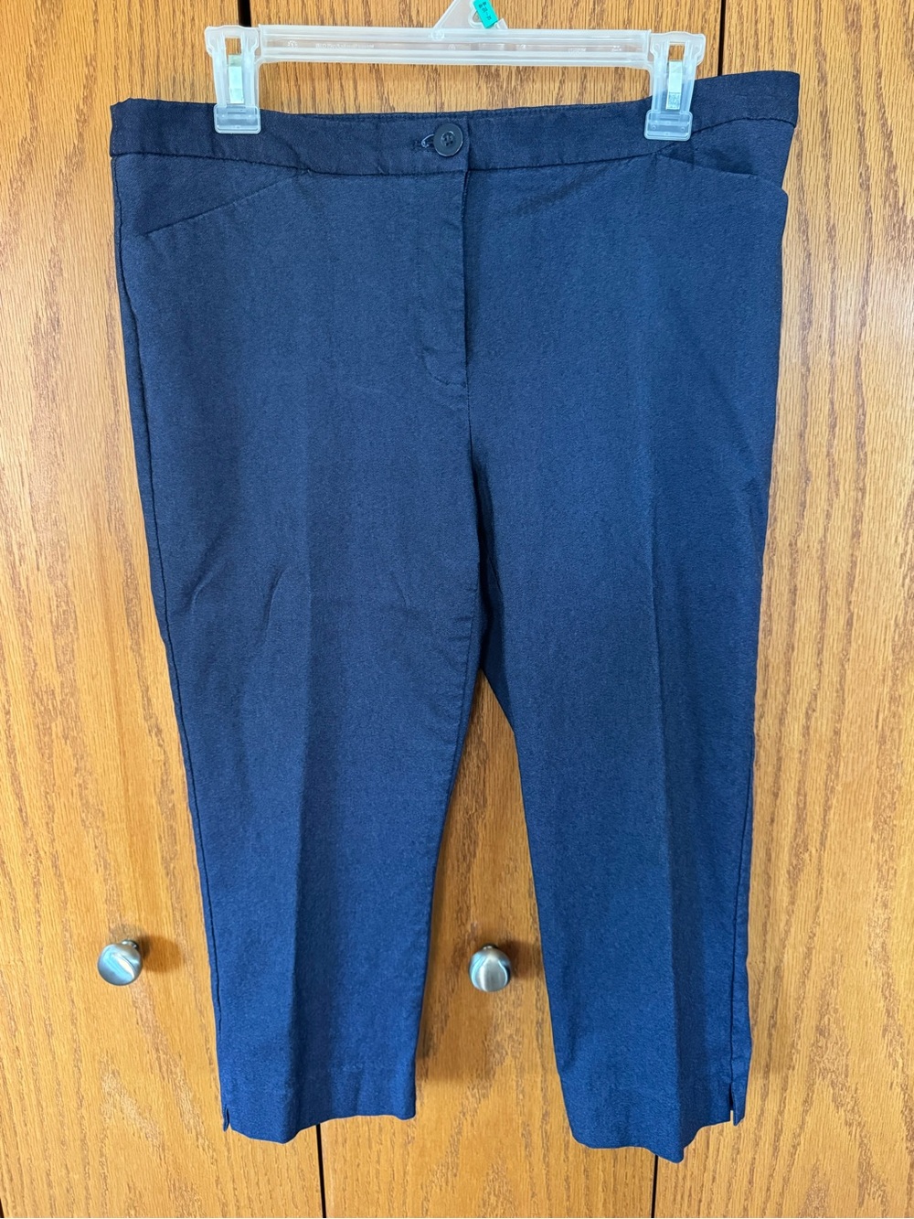 Mario Serrani Dark Navy Button Front capris